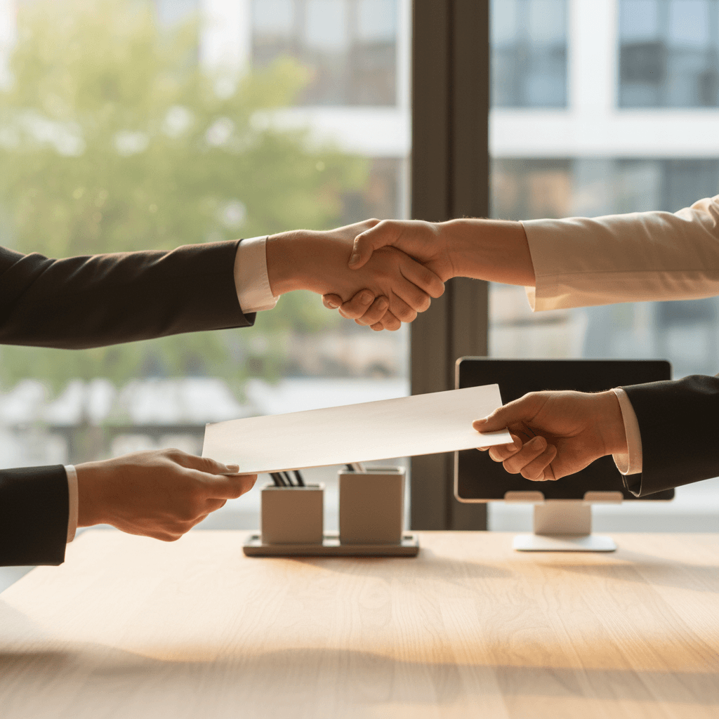 Professional handshake sealing an investment partnership